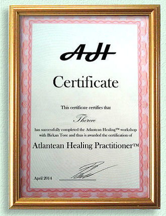 Atlantean Healing Certifikat